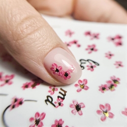 Blomster klistermærker med guld, CM-047, GNB